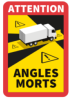 Sticker "angle mort" pour camion